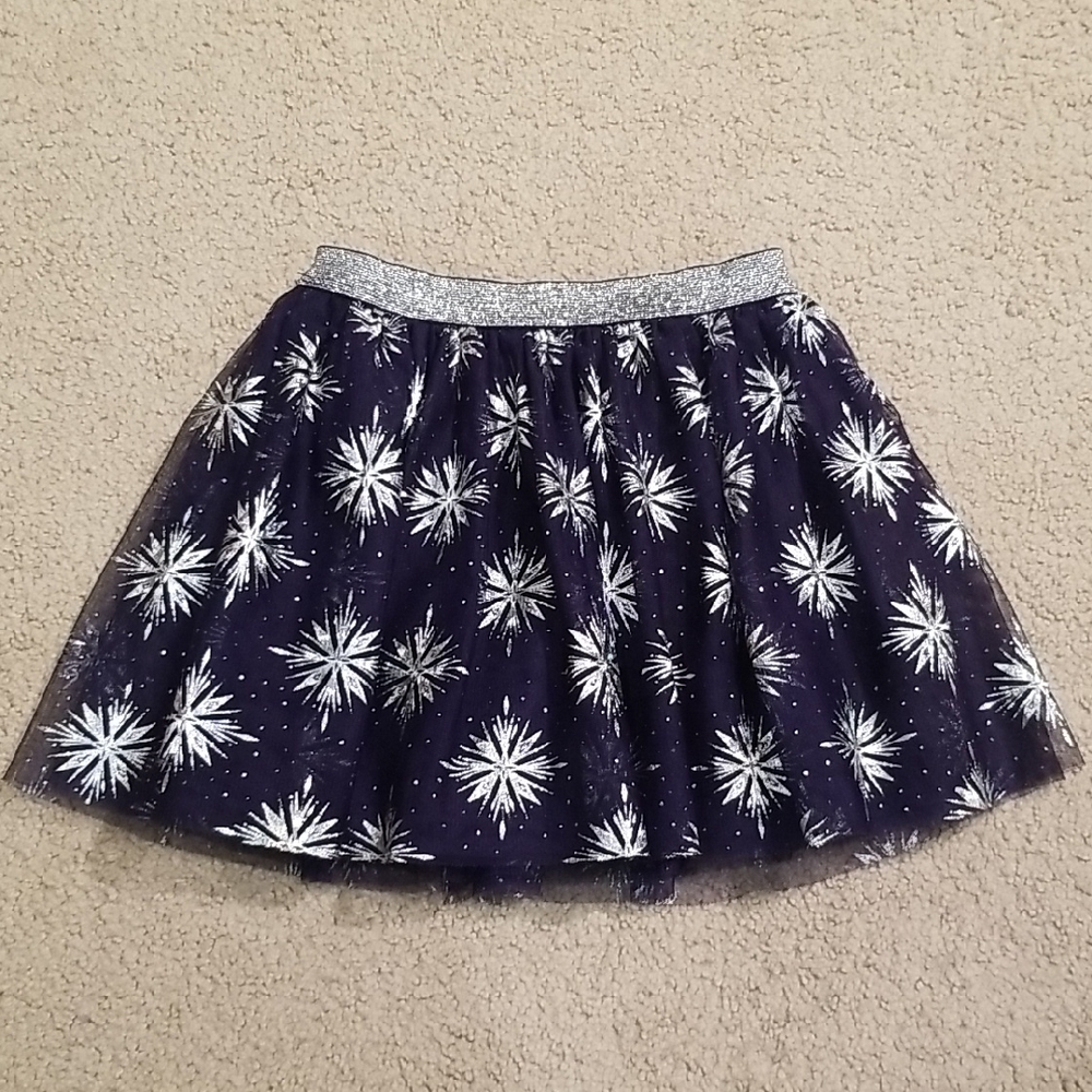 Disney Jumping Beans Frozen Snowflake Skirt with Silver Waistband